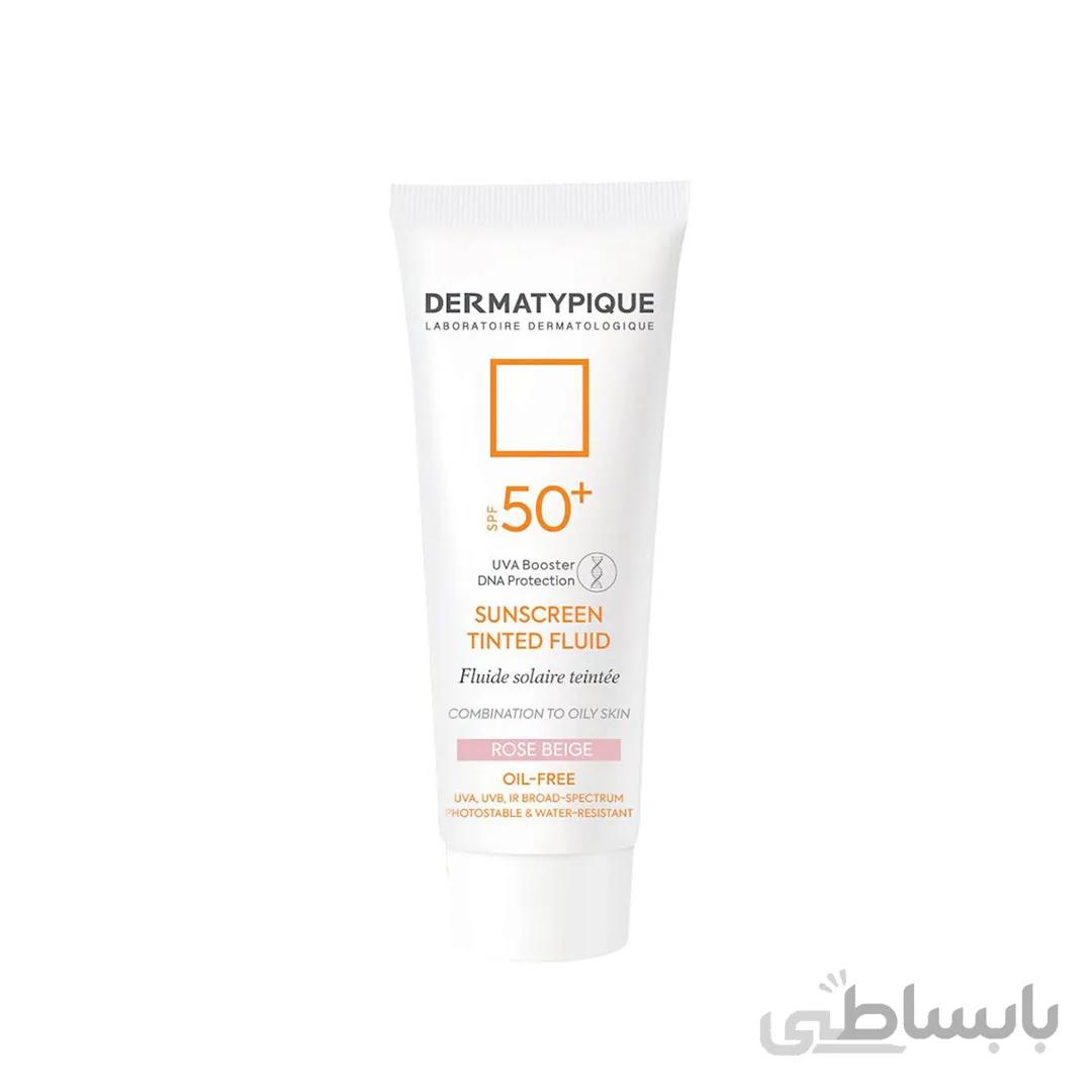 ضدآفتاب رنگی پوست چرب SPF50+ درماتیپیک رز بژ