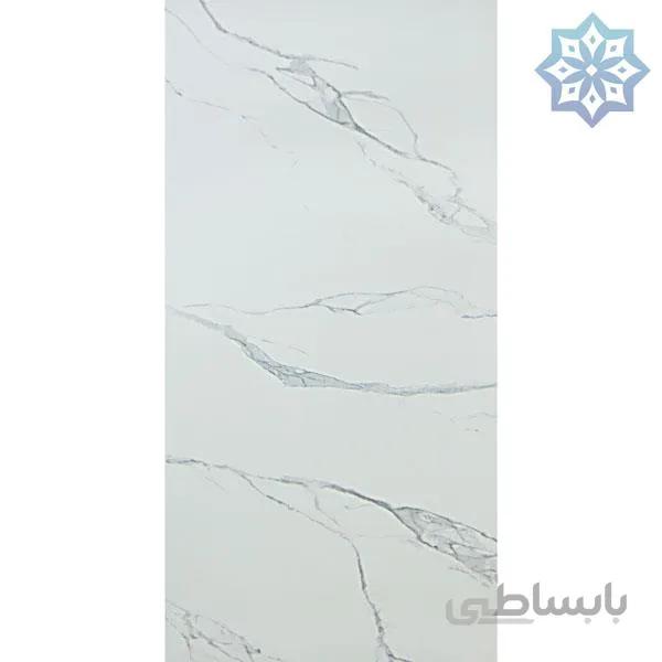 سرامیک سعدی ماندگار طرح اسنو سفید براق سایز 100*50