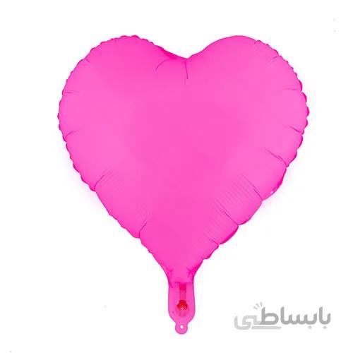 بادکنک فویلی قلب صورتی مات