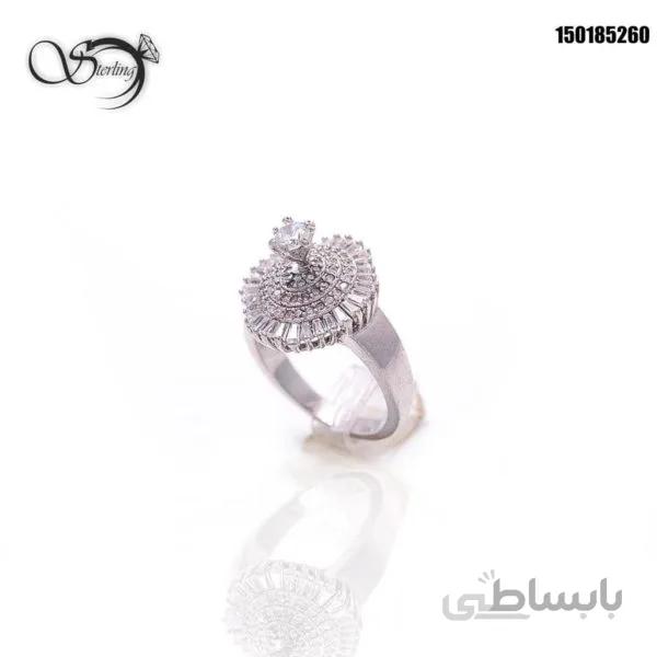 انگشتر نقره زنانه تک نگین کد:۱۱۷۲