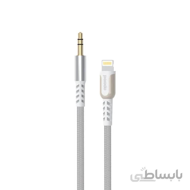 کابل تبدیل لایتنینگ به AUX پرودو مدل PD AUL12 طول 1 2 متر
