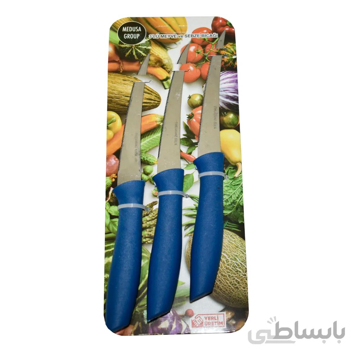 ست چاقوی میوه خوری و سبزیجات بسته 3 عددی کد EWF-654