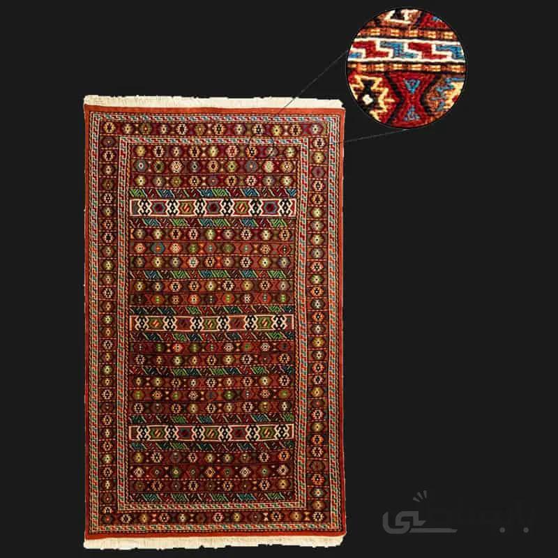 گلیم دست بافت سفره کردی دو متری تمام نقش مدل 008