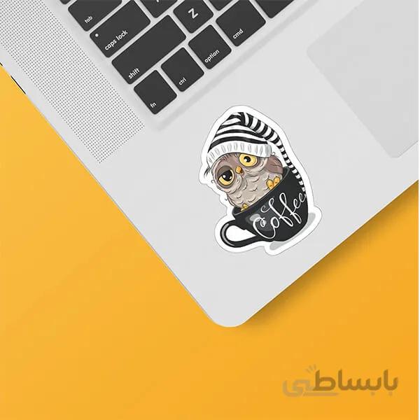 استیکر لپ تاپ طرح جغد کد ۰۷