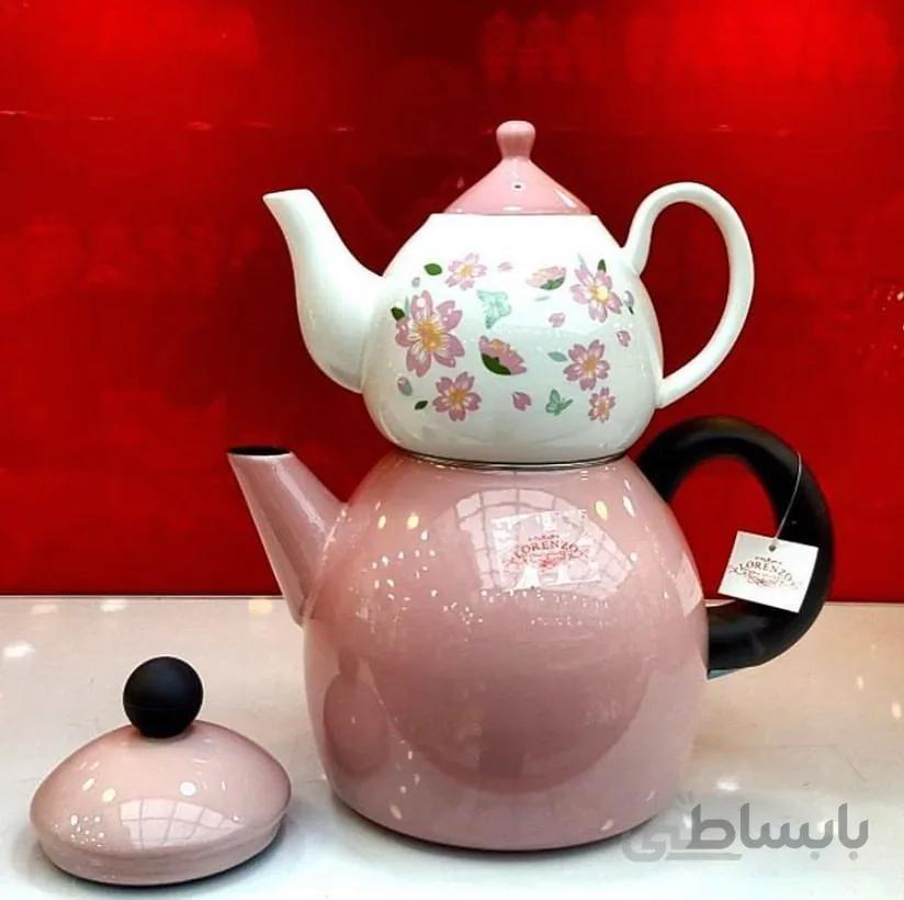 کتری قوری لعابی طرح تایلندی
