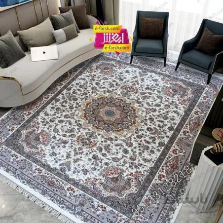فرش ماشینی مشهد طرح 802080 کرم