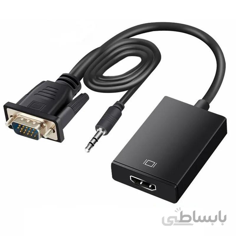 کابل تبدیل VGA به HDMI مدل HV1 اورجینال پک سبز