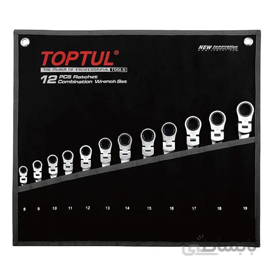 سری جغجغه ای 12 عددی سرلولایی کیفی تاپ تول – TOPTUL مدل GPAQ1204