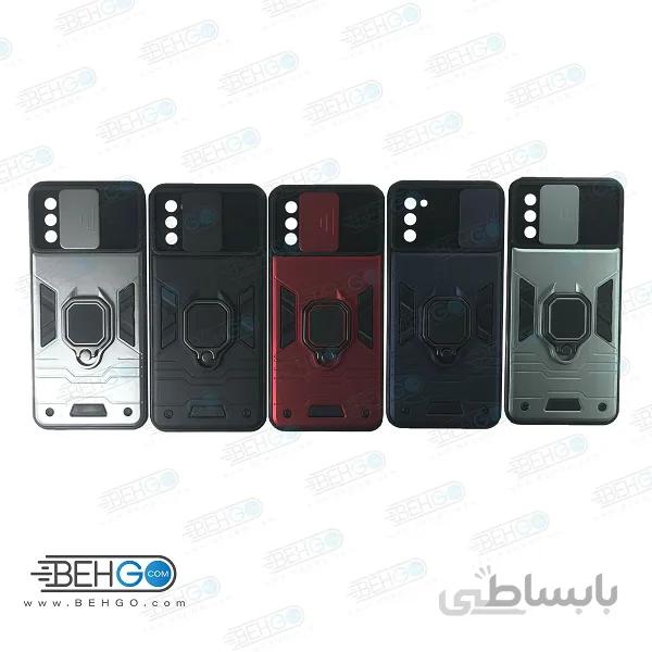 قاب گوشی سامسونگ A03S قاب بتمن آرمور با محافظ لنز دوربین