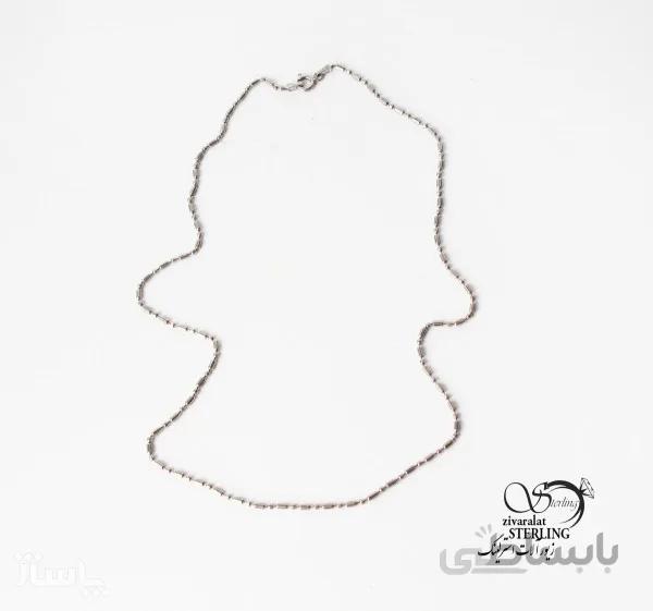 زنجیر نقره طرح ساده استرلینگ کد 520874