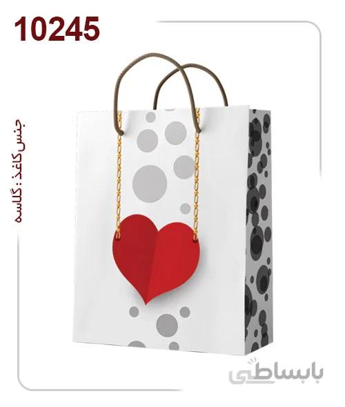 ساکدستی فانتزی قلب دار با کاغذ گلاسه کد10245