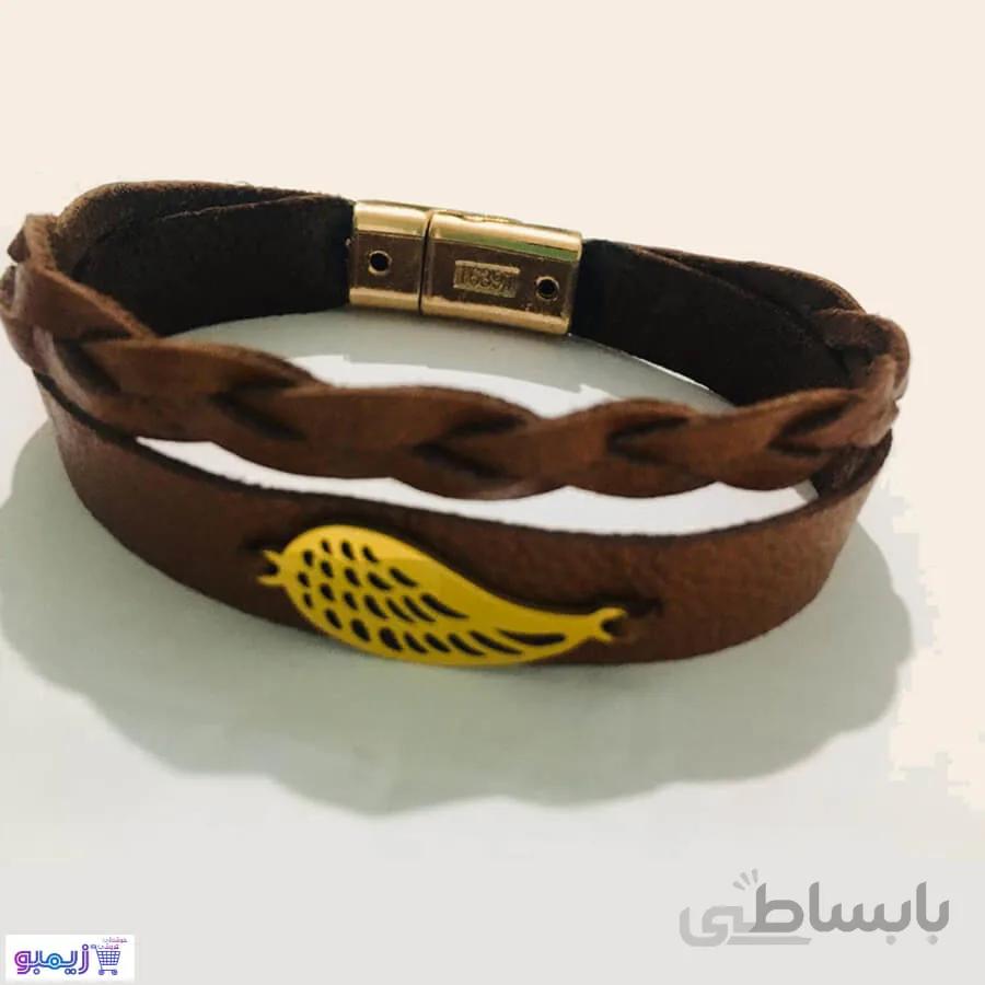 دستبند چرم طرح گیس