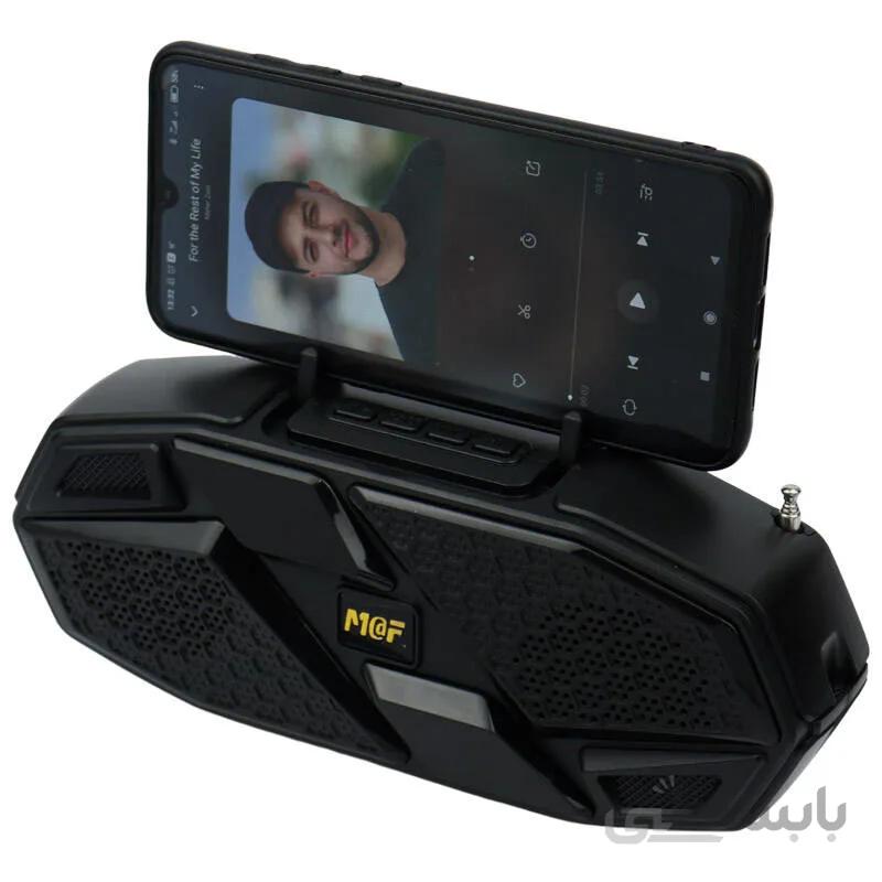 اسپیکر بلوتوث قابل حمل M F مدل MF 205 مشکی ا WIRELESS SPEAKER M@F MF-205
