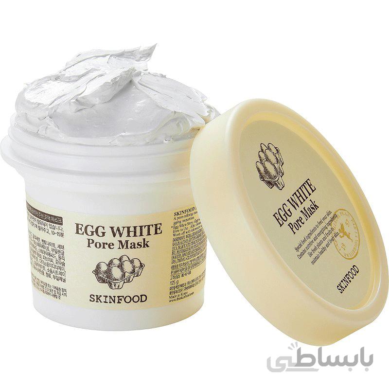 ماسک منافذ سفیده تخم مرغ اسکین فود Skin Food Egg White Pore Mask 125 g