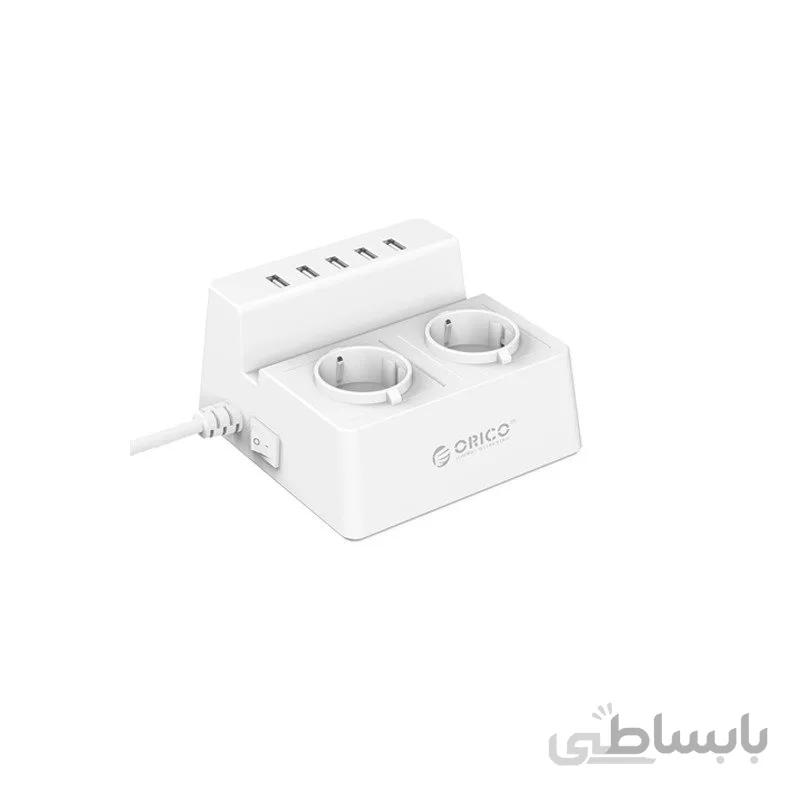 دو راهی برق و شارژر اوریکو مدل ODC-2A5U-EU-V1 ا Orico Power Strip - ODC-2A5U-EU-V1