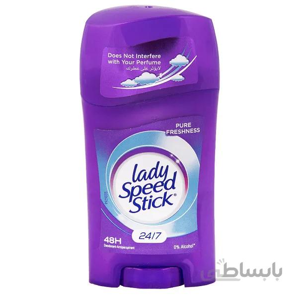 استیک صابونی زنانه مدل Pure Freshness حجم 45گرم لیدی اسپید ا Lady Speed Deodorant Stick Pure Freshness 45g