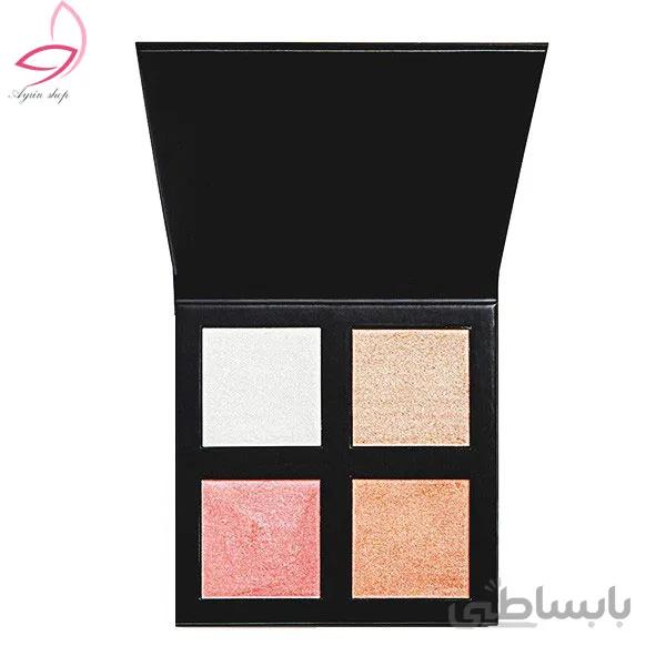 پالت هایلایتر ۴ رنگ رولوشن مدل رز گولد Rose Gold