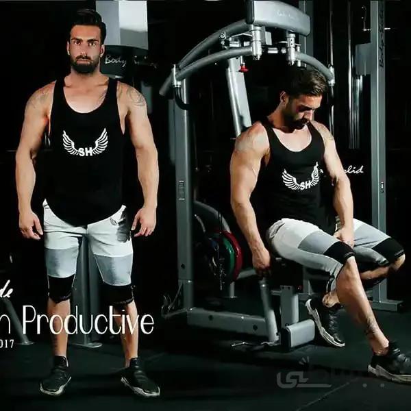 ست رکابی و شلوارک مردانه طرح سه رنگ کد83 ا Men's t-shirt and shorts set, three colors, code 83