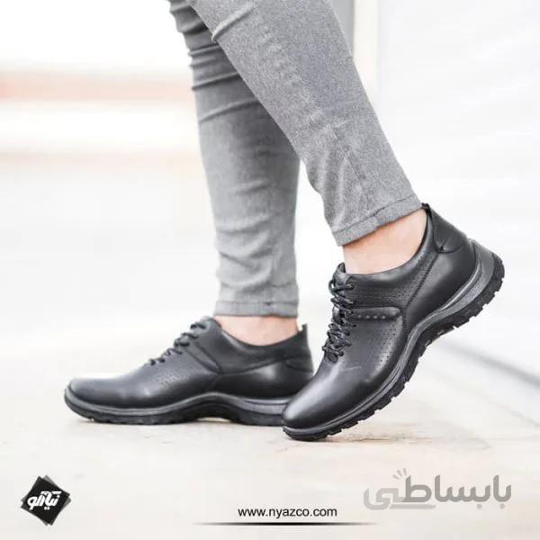 کفش چرم اسپرت مردانه فرزین مدل سیام