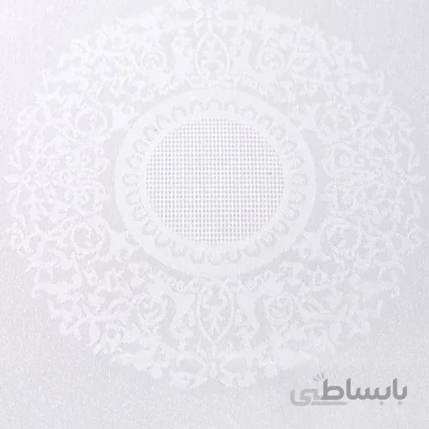رومیزی ژاگارد مربع 100*100 رمانس سفید