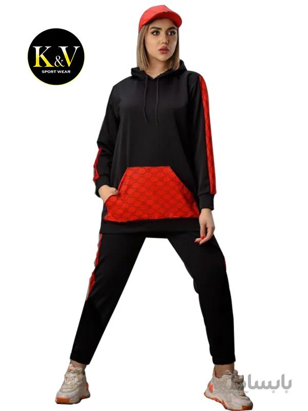 ست هودی شلوار ورزشی زنانه دخترانه کد 01 ا Hoody set for women and girls sports pants code 01