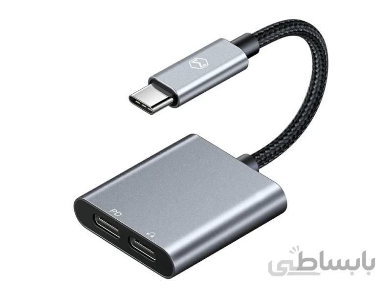 مبدل 1 به 2 تایپ سی مک دودو مدل Mcdodo Type C To Dual type C Audio Adapter CA-7550