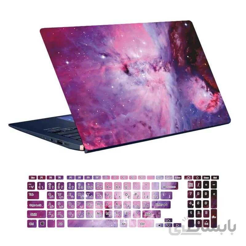 اسکین لپ تاپ طرح Space کد ۳۳ به همراه استیکر کیبورد