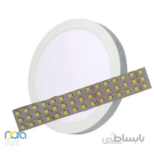 ریسه پنل دایره ۱۲وات سفید بسته ۱۰ تایی