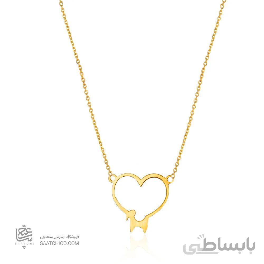 گردنبند طلا زنانه طرح قلب و قوچ کد LN812