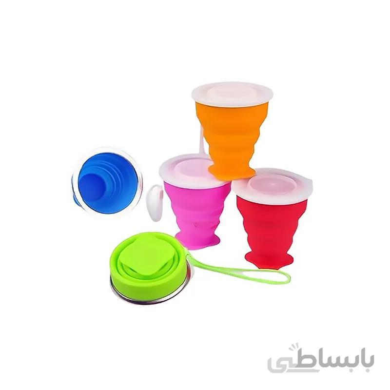 لیوان تاشو سیلیکونی استیل