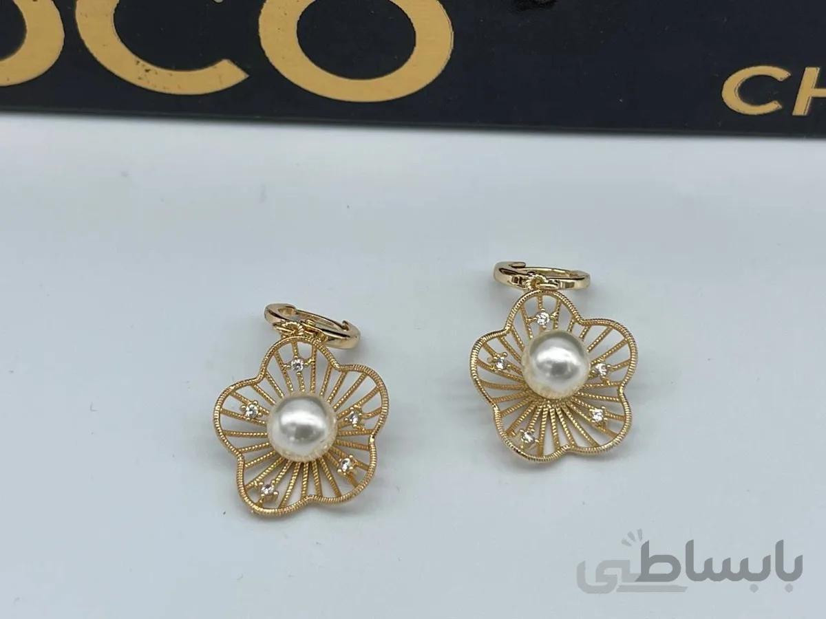 گوشواره ژوپینگ صدف با مروارید