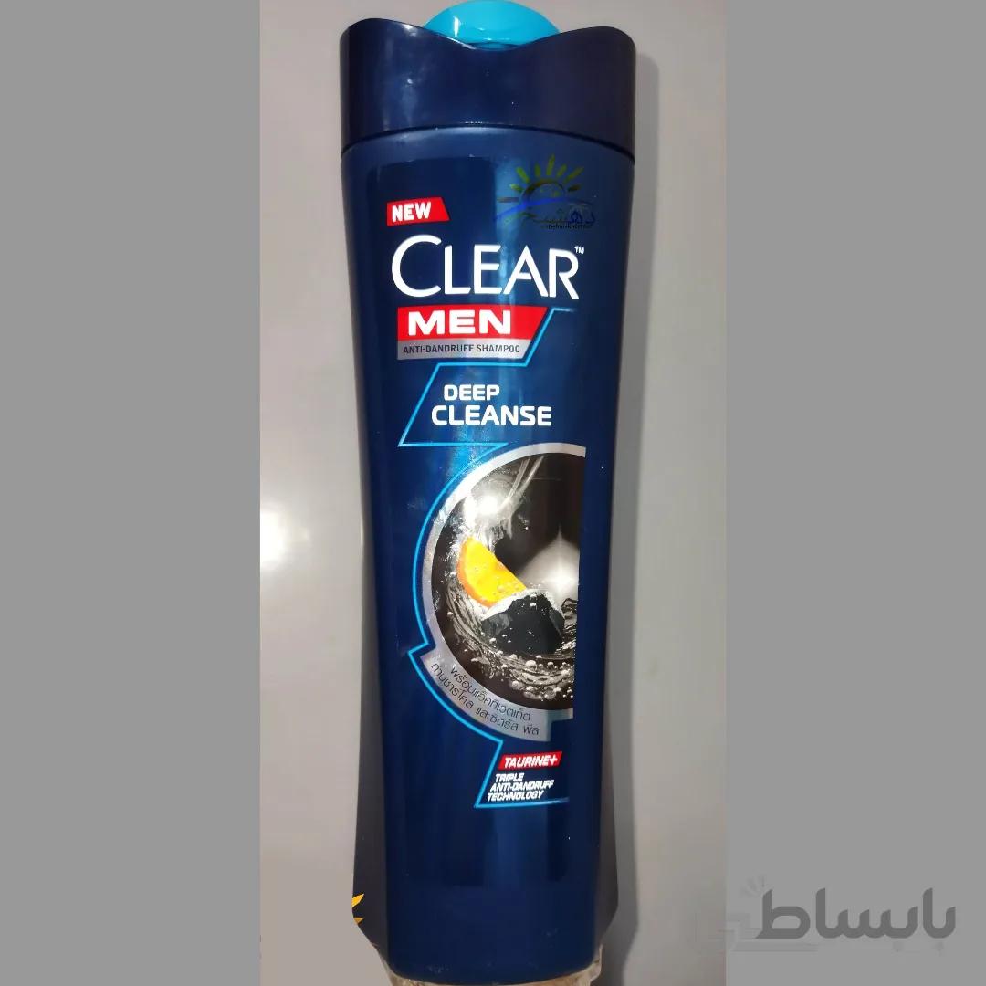 شامپو ضد شوره آقایان کلیر تایلندی اصل زغالی لیمویی پاکسازی عمیق مو CLEAR درجه یک 320میل DEEP CLEANSE