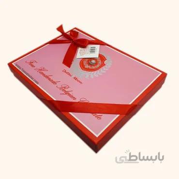شکلات کادویی 250 گرم دوتای مون ترافل دست ساز قرمز صورتی