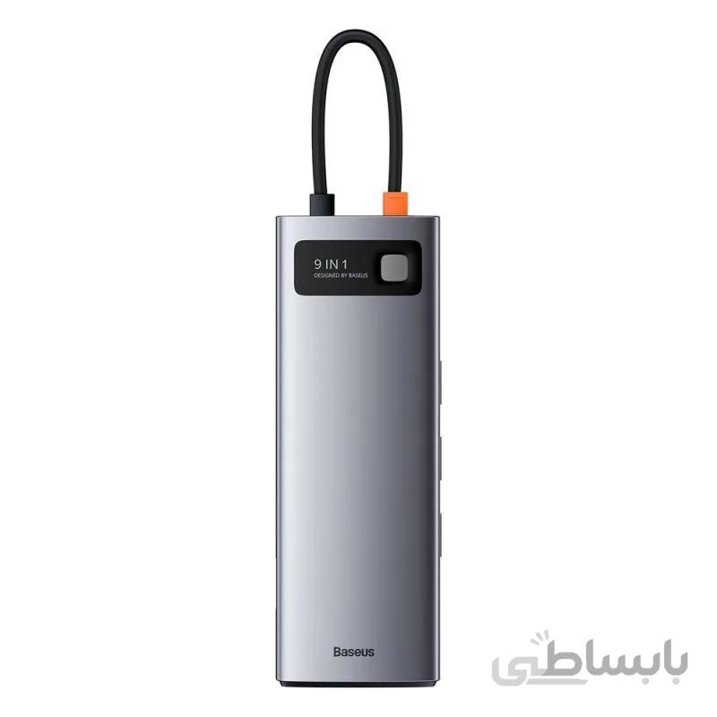 هاب 9 پورت بیسوس Baseus Metal Gleam 9 in 1 Multifunctional Type-C HUB 100W CAHUB-CU0G
