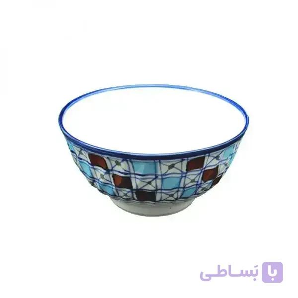 کاسه ابگوشت خوری چینی میبد مروارید مدل شطرنجی مروارید سری 6 تایی