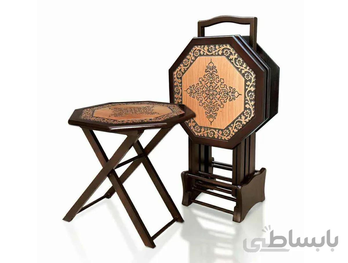 میزعسلی چمدونی منبتی