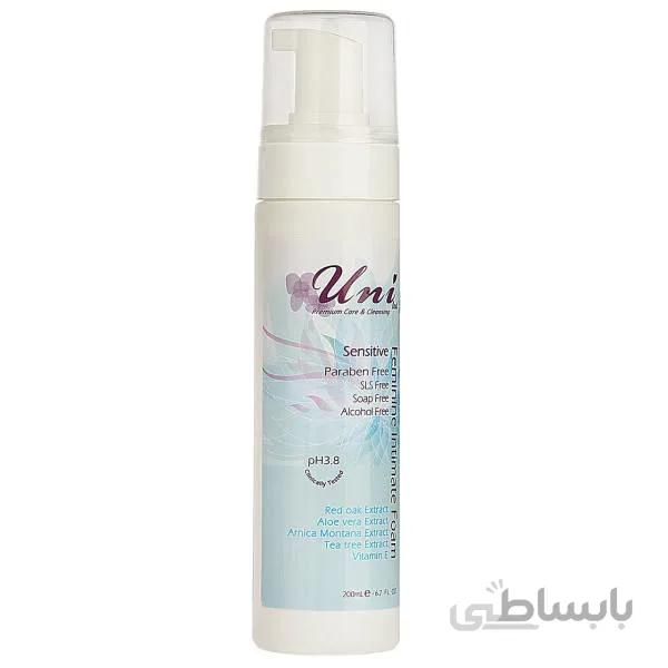 فوم بهداشتی بانوان یونی لد مدل Feminine Intimate حجم 200 میلی لیتر ا Uni Led Feminine Intimate Genital Cleaning Foam 200ml