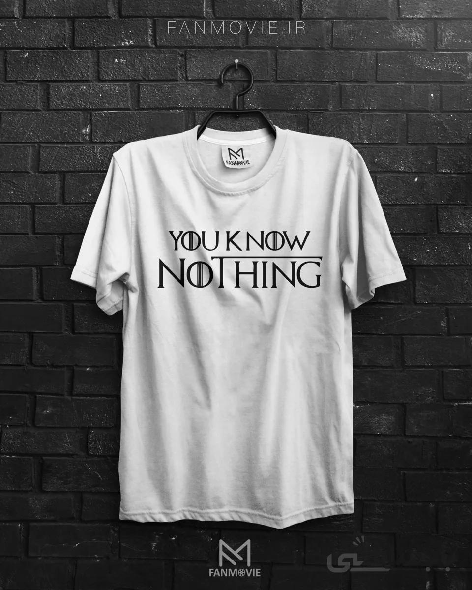 تیشرت گیم اف ترونز طرحNOTHING(نخ پنبه)