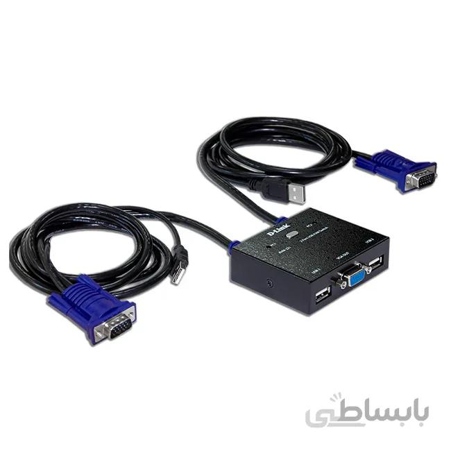 سوئیچ 2 پورت کی وی ام USB دی لینک مدل KVM-221-C1