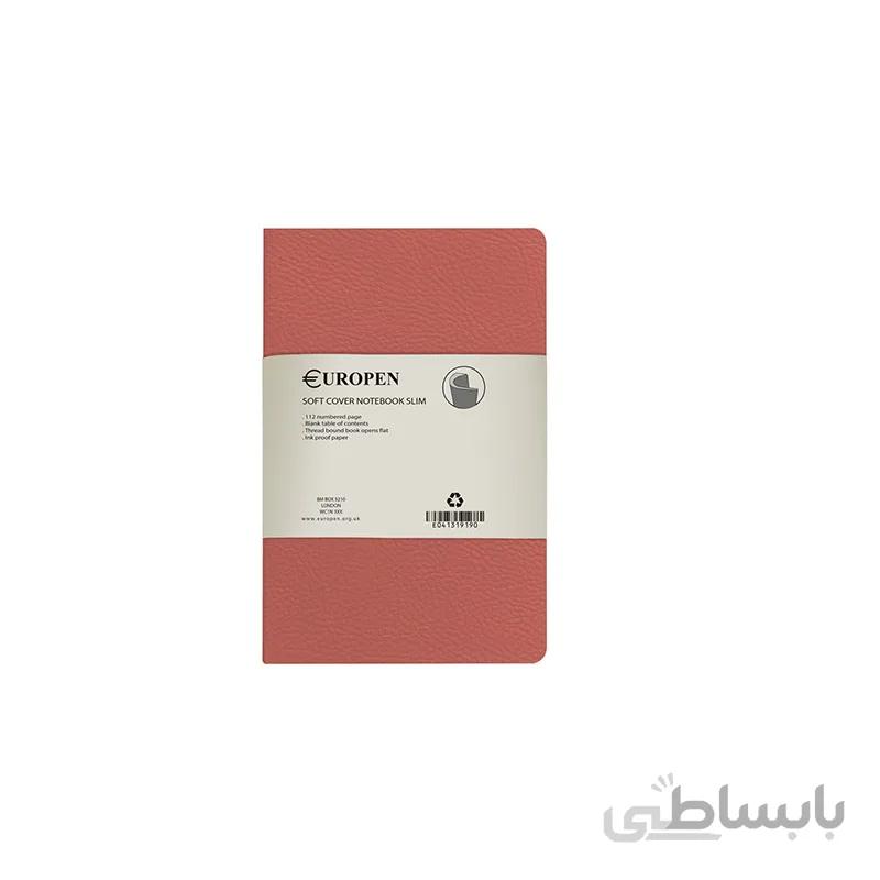 دفتر یوروپن مدل NOTEBOOK SOFTCOVER SLIM نارنجی تیره پاستیلی