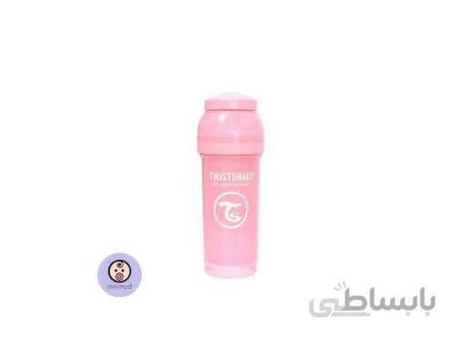 شیشه شیر آنتی کولیک ۲۶۰ میل Twistshake رنگ هلویی