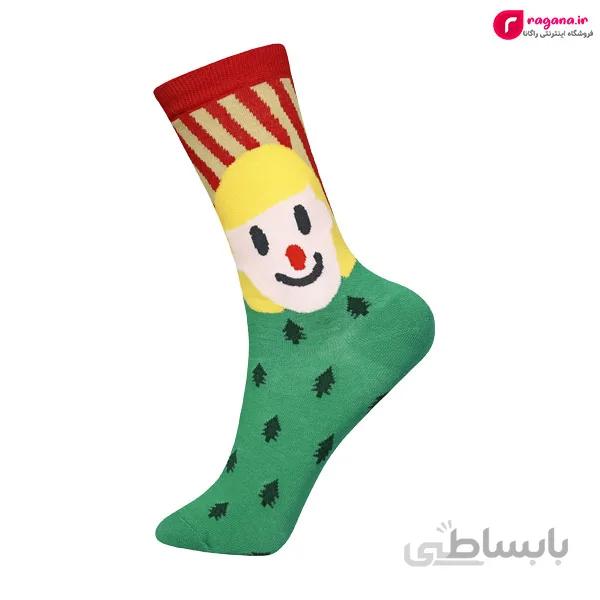 جوراب زنانه ساق بلند MOXIAO طرح صورت کد R215269