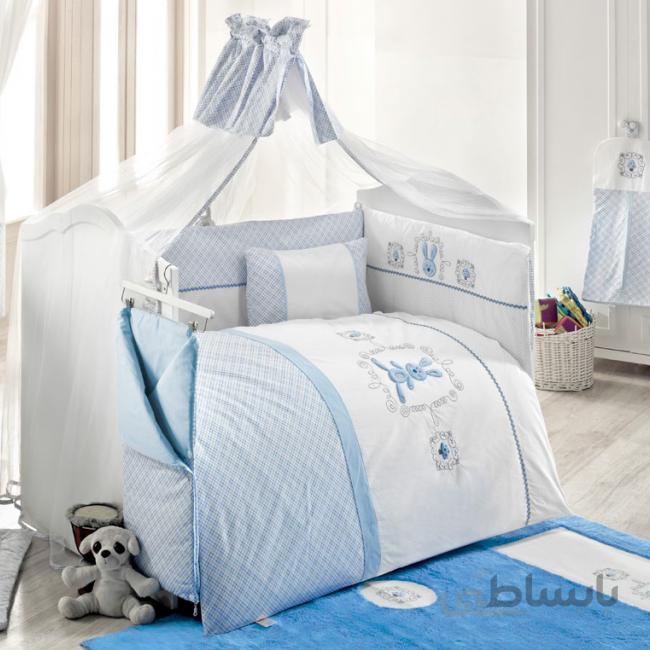 پشه بند و آپارات تخت نوزاد و نوجوان مدل Rabitto Blue
