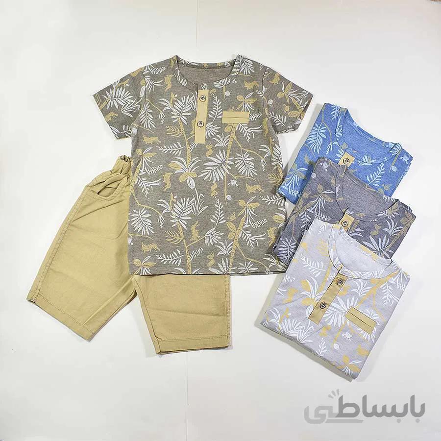تیشرت شلوارک پسرانه بچه گانه هاوایی کد 2411