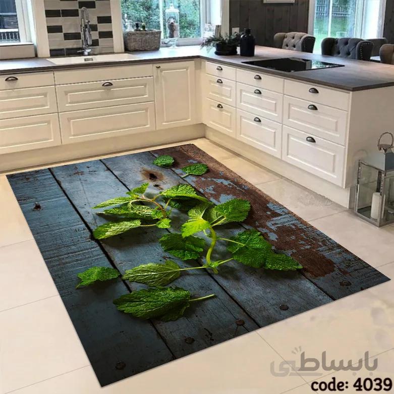 فرشینه اشپزخانه طرح نعنایی 4039