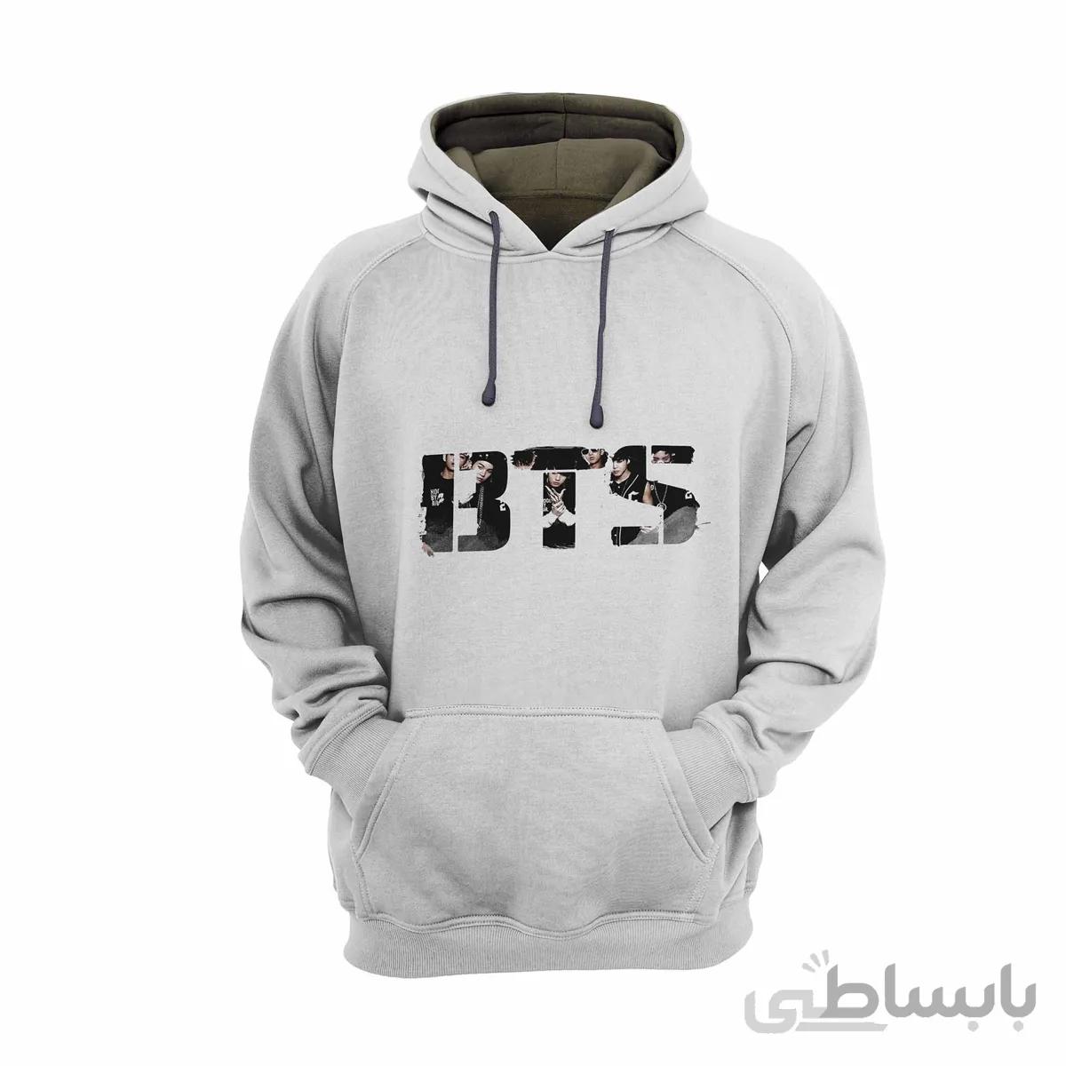 هودی سفید طرح بی تی اس BTS