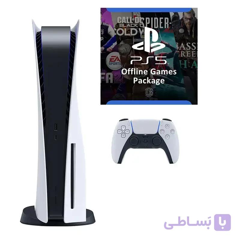 کنسول بازی SONY مدل Playstation 5 به همراه 1 عدد دسته اضافه + نصب بازی آفلاین
