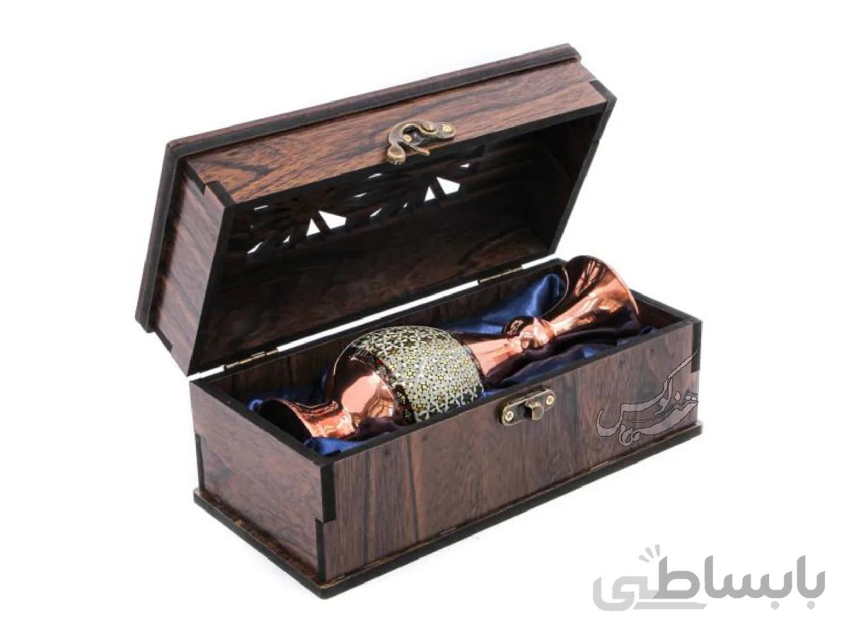 گلدان مس و خاتم باجعبه