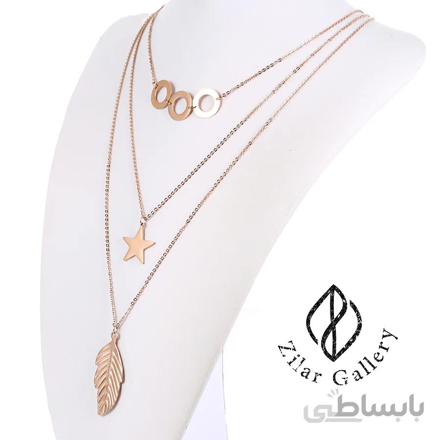 گردنبند و رولباسی دایره و ستاره