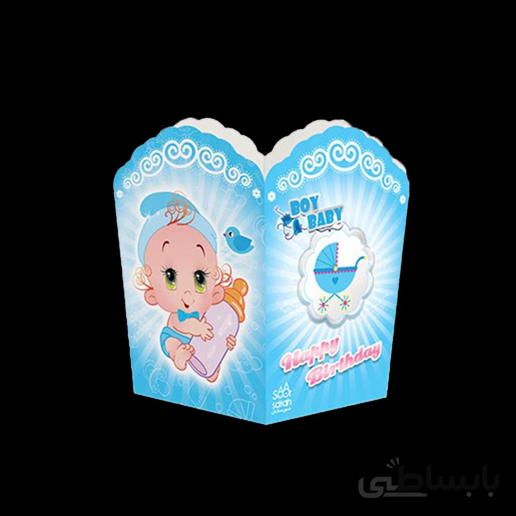 جعبه پاپ کرن تم تولد بی بی پسر